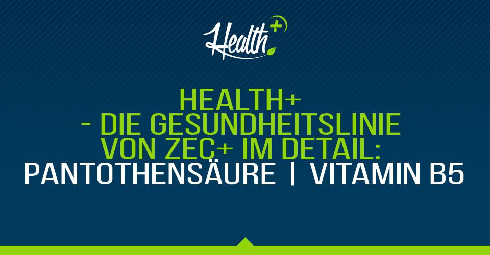 Health+ – Die Gesundheitslinie von Zec+ im Detail: PANTOTHENSÄURE | Vitamin B5